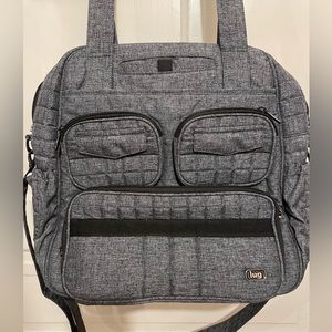 LUG PUDDLE JUMPER TRAVEL/OVERNIGHT/GYM BAG HEATHER GRAY
